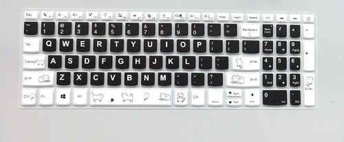 Keyboard Cover Protector Skin For Lenovo IdeaPad 15S ARE Notebook Keyboard Film 15.6-inch Protective Film Cute: type8