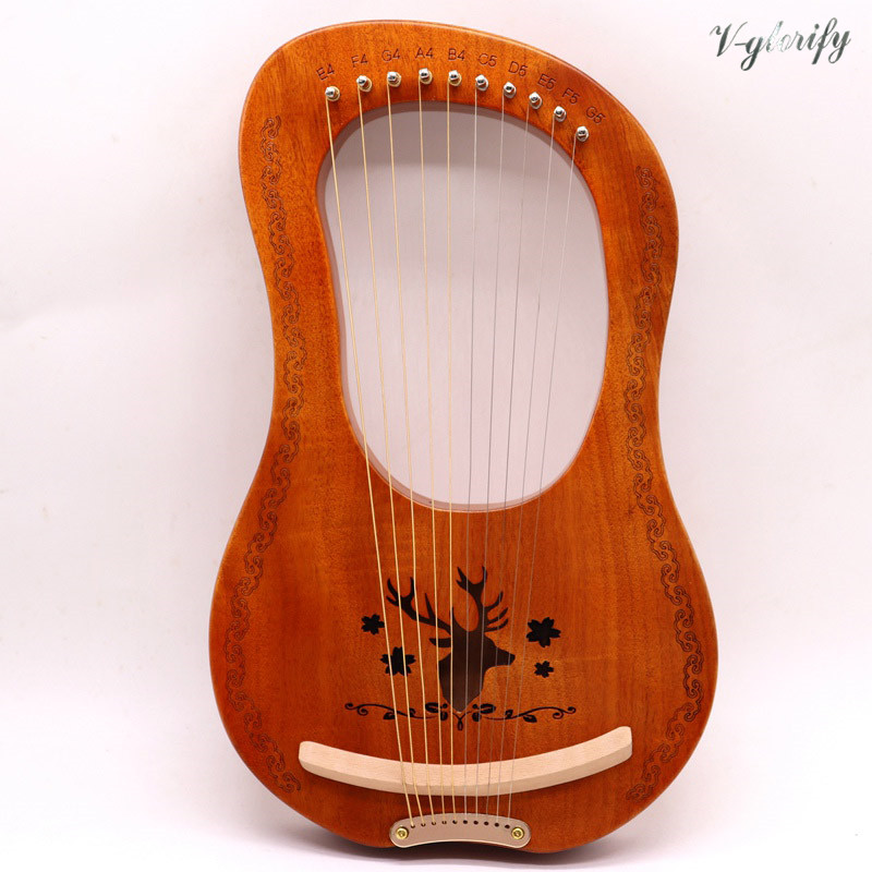 Lier Harp 10 String Houten Metalen Snaren Kleine Harp Okoume Hout String Instrument Met Stemsleutel Reinigingsdoekje Voor Beginner