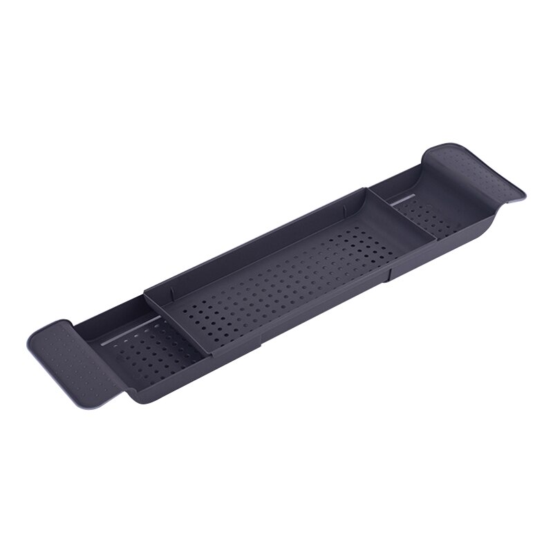 Drain Telescopic Bathtub Rack Plastic Bath Basin Rack Bathtub Tray, Kitchen Sink, Bath And Storage Rack And Toilet Rack: gray
