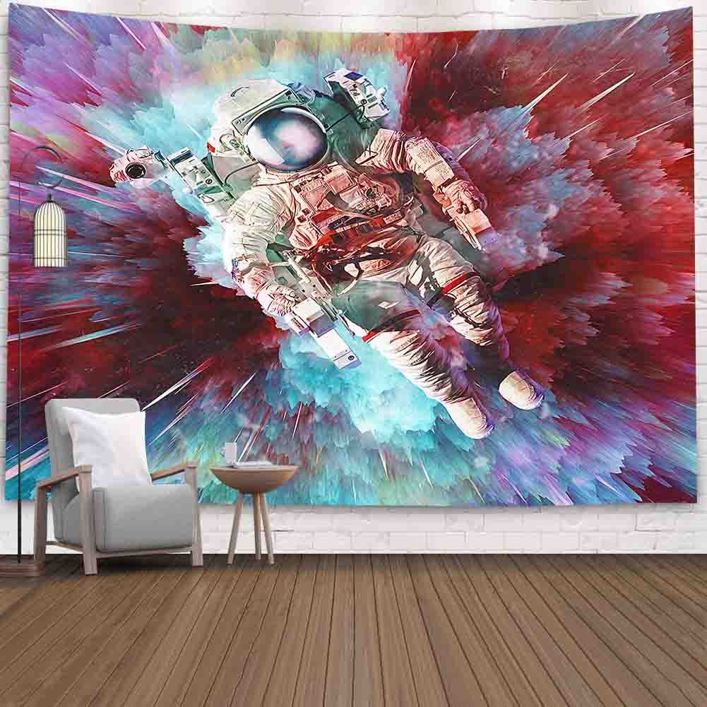 Planet astronaut væg klæde gobeliner galakse psykedelisk rum nasas gobelin vævetæppe trykt bohemeindretning