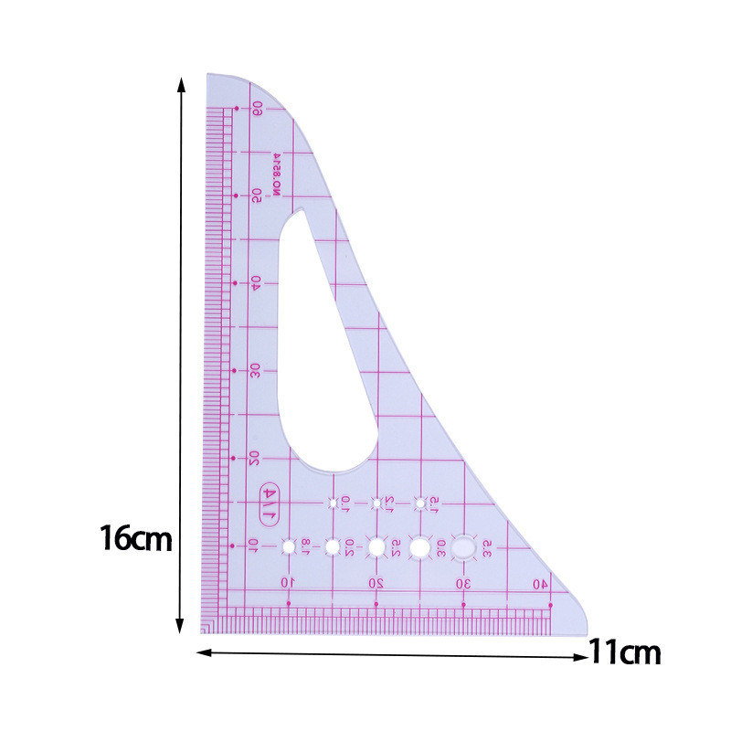 Triangle Scale Cloth Ruler for Tailor Sewing, Cutting Tools, DIY Handmade, 1:4, 1:5, 1Pc