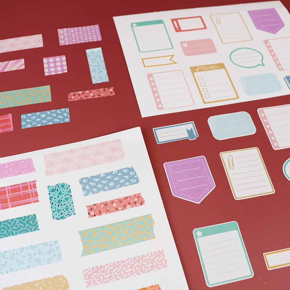 12/18/30PCS Planner Paper Stickers Tab DIY Diary Bullet Journal Scrapbooking Label Decoration Stickers For Notebooks Stationery