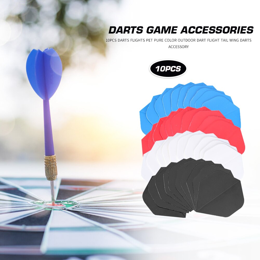 10pcs Darts Flights Hard PET Solid Outdoor Dart Flight Tail Wing Darts Training Game Accessories Entertainment Tools
