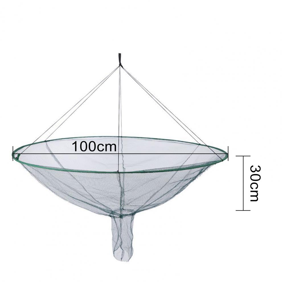 Filet de pêche pliable, appâts portables pour crevettes, crabe, crevettes, goutte d'atterrissage, jetée, arbres, filet d'étang, filet de capture de crabe