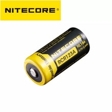 Nitecore NL166 16340 RCR123A 3.7V 2.4Wh 650mAh Lithium Rechargeable Battery