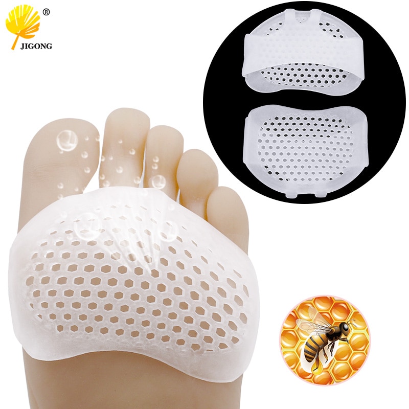 1 paar Silikon Hacke Pads Weiche Vorfuß Halbe Elle Pads unsichtbar Hohe Ferse Schuhe Rutschfeste Pads Schmerzen Linderung