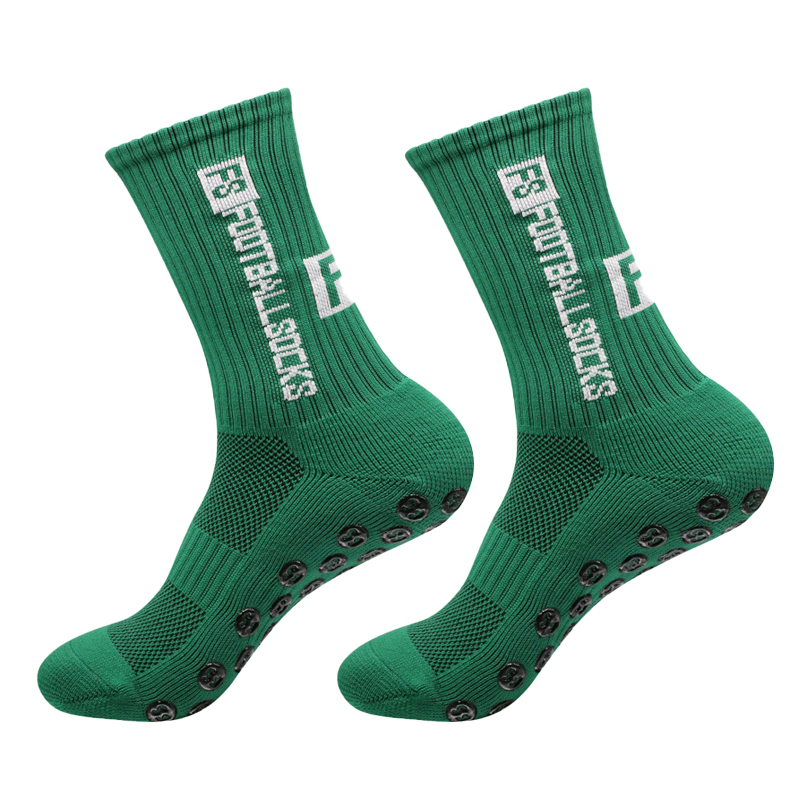 Sports Anti Slip Soccer Socks Cotton Football Men Grip Socks calcetas antideslizantes de futbol: MULTI
