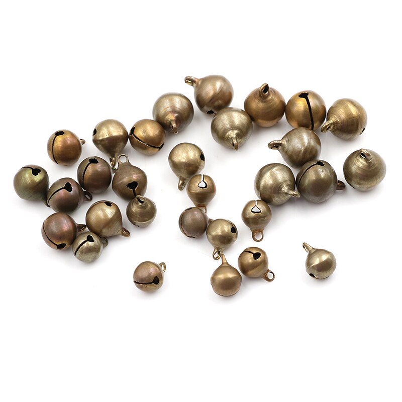 10 Stks/partij Diy Ambachten 10/12/14Mm Brons Metal Jingle Bells Losse Festival Party Decoratie Kerstboom decoraties Accessoires