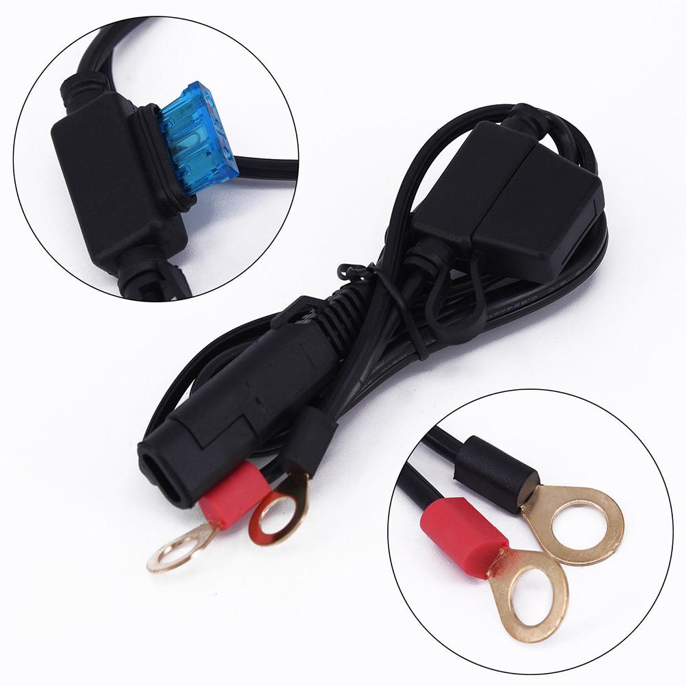 1 Pza SAE Cable de alimentación Terminal redondo de motocicleta Cable para circuito de batería de coche línea de carga de batería Solar Cables de conexión para camión RV