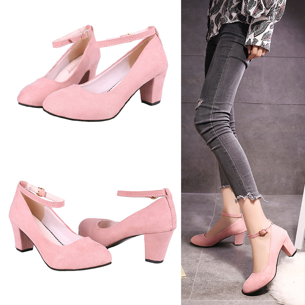 Zapatos de tacón alto con plataforma y hebilla en el tobillo para mujer, estilo punk, vintage, de otoño, en negro y rojo, talla grande , 18 de diciembre