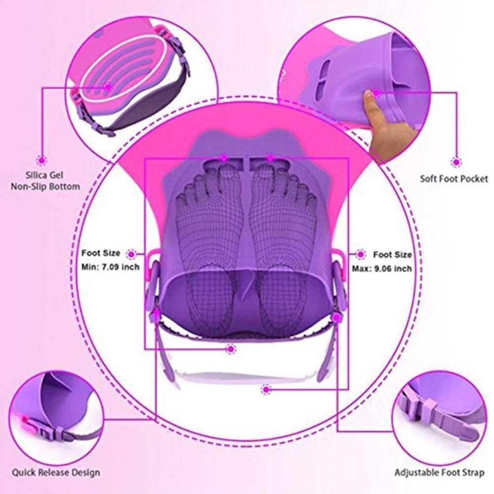 Cute Kid Kinderen Zwemmen Fin Duiken Voet Flippers Water Sport Sport Staart Training Voeten Water Schoenen Vinnen Zwemmen Q4Y9