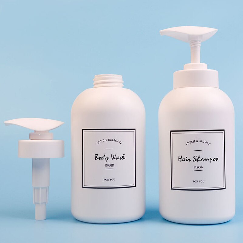 500ML Bathroom Lotion Bottle Fillable Soap Dispenser Large-capacity Shampoo Shower Gel Replacement Bottle