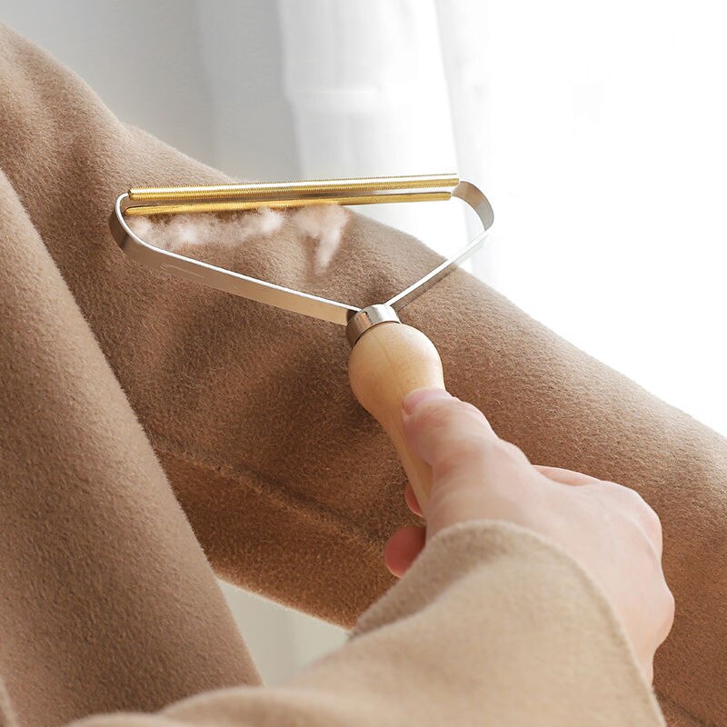 Handleiding Lint Remover Trimmer Scheren Eenvoudige Wollen Jas Scheren Apparaat Machine Houten Gemak Kleding Draagbare Lint Remover
