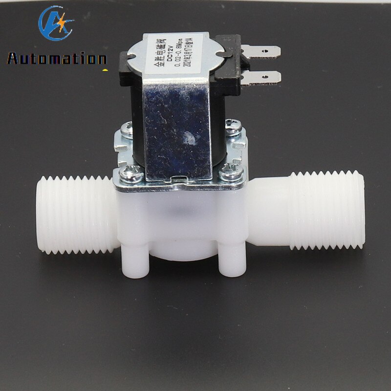 Válvula Solenoide de plástico de 1/2 ", 12V, 24V, 220V, válvula de agua NO/NC, válvula de agua de entrada/válvula de agua de drenaje