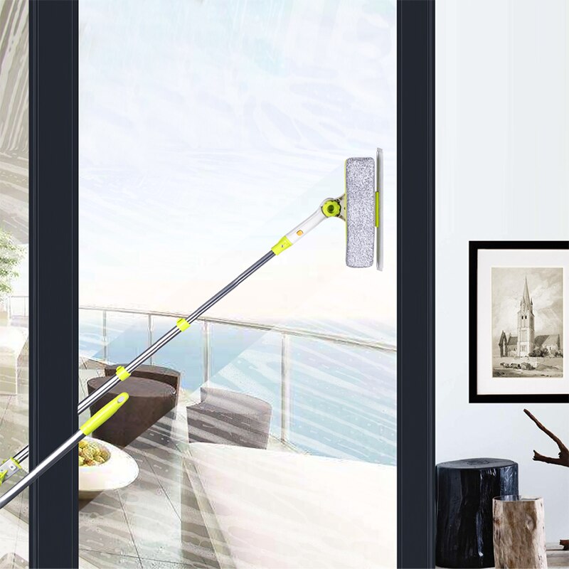 Wonderlife Window Glass Cleaner Sponge Mop Brush Cleaning Tool with Telescopic Foldable Extendable Handle for High-rise Window