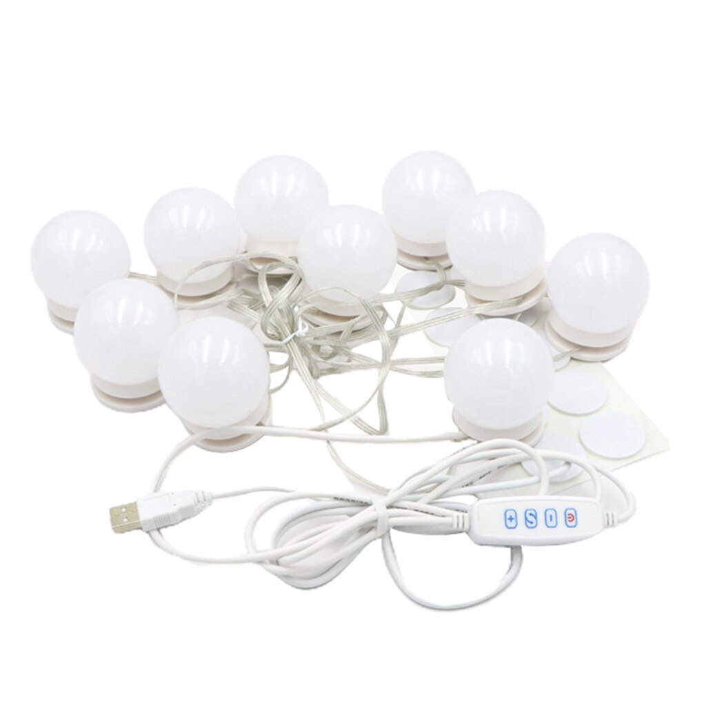 10 LED Dimmable Mirror Light Make-up Light Mirror Light Make-up Light Lamp: 3 Colors