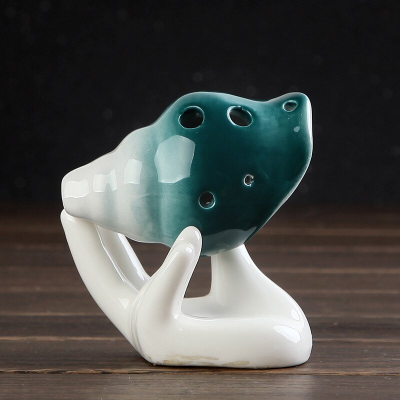 Ocarina en forma de concha de 6 agujeros, juguete hecho a mano portátil para principiantes, para el día de la madre y del padre, Mini instrumentos musicales