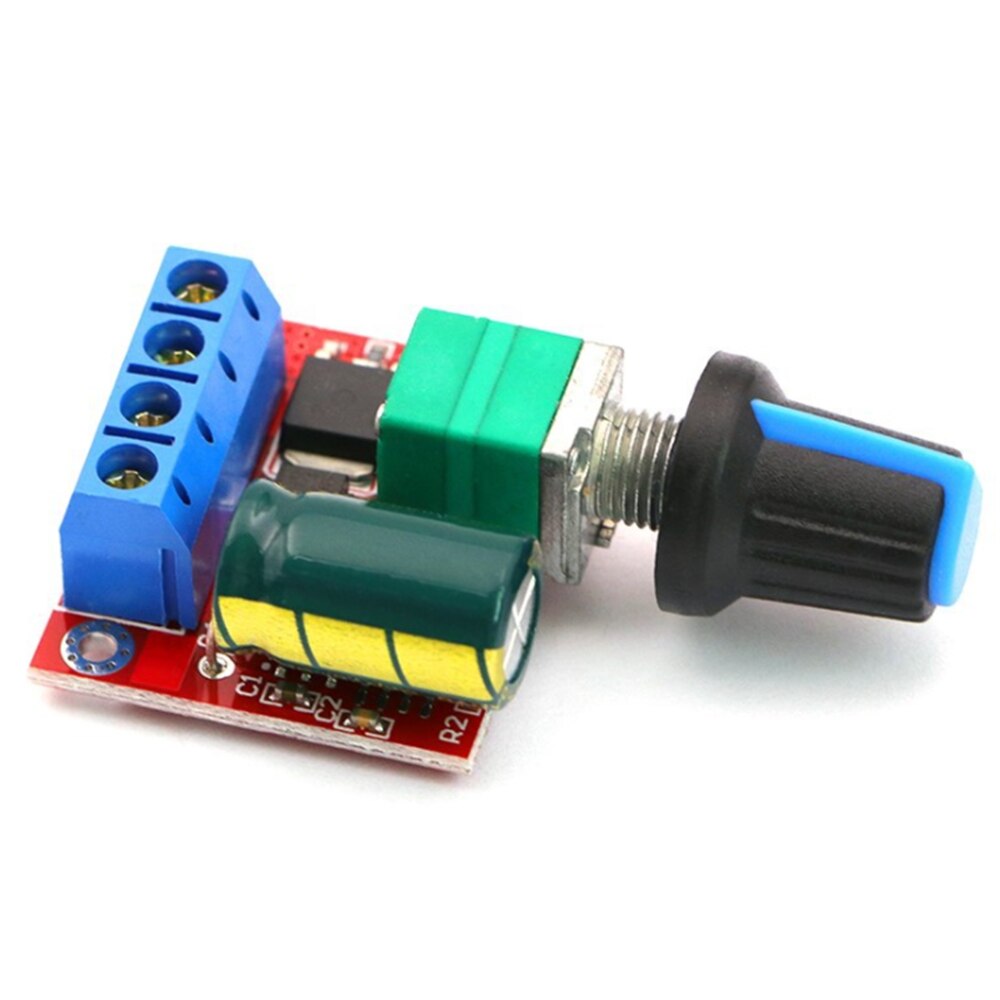 Controlador de velocidad del Motor 5V-28V 5A PWM DC, interruptor de Control de velocidad, regulador LED, módulo de Control de velocidad