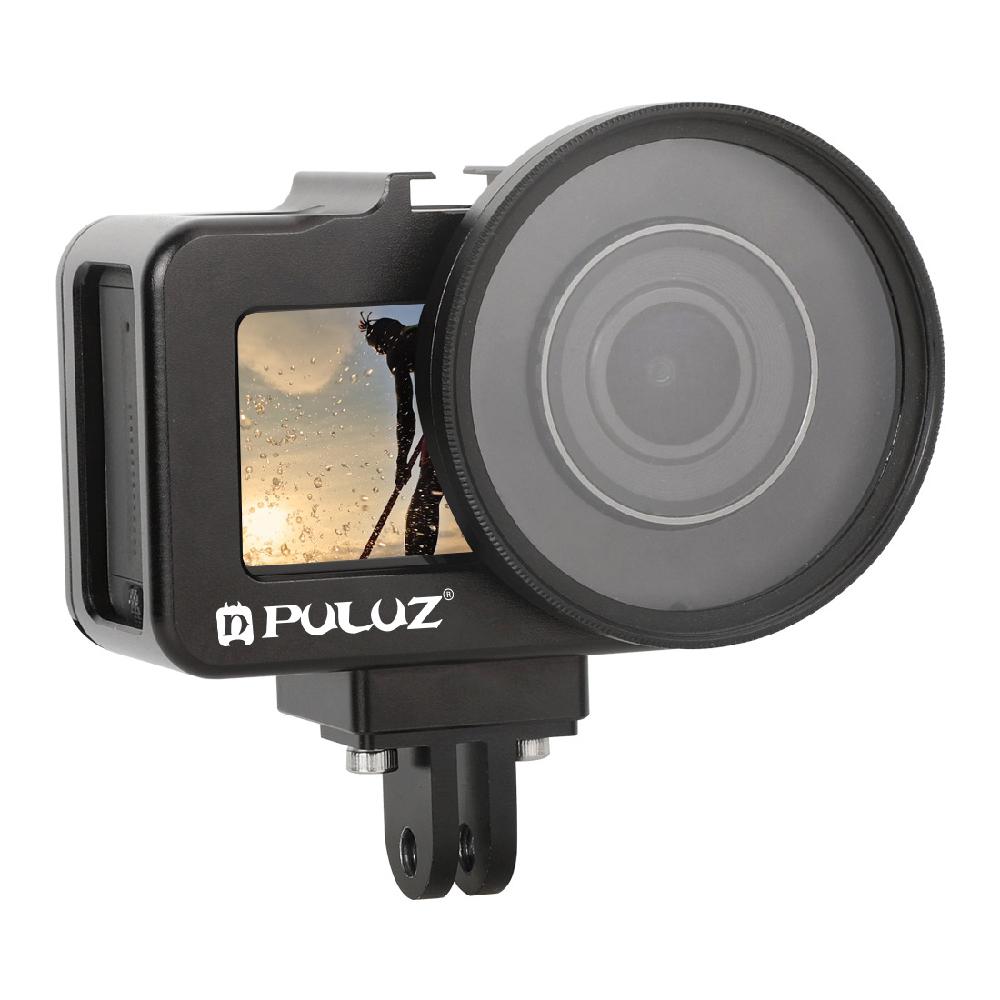 PULUZ Custodia Borsette CNC in Lega di Alluminio di Protezione gabbia Caso con 52 millimetri UV lente per DJI Osmo Accessori Macchina Fotografica di Azione r25