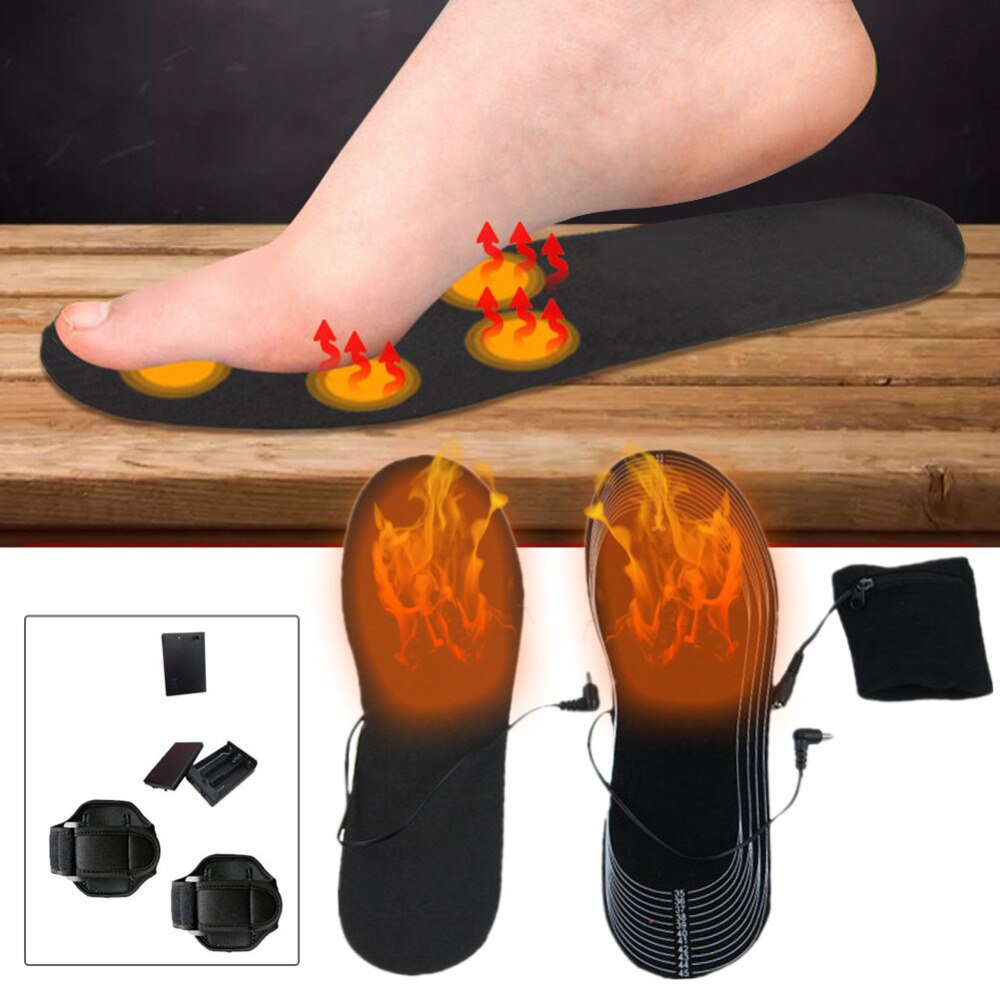 3.7V 3adjustable Warmer Socks Electric Heated Socks Rechargeable Battery For Women Men Winter Outdoor Skiing Cycling Sport Heate: Insoles