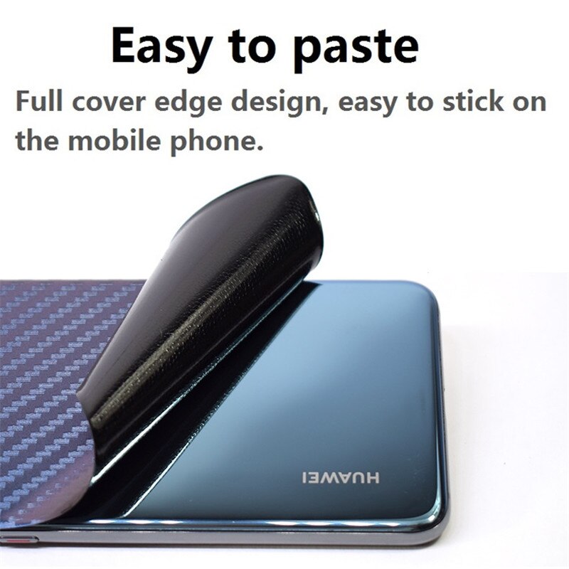 2PCS Mobile Phone Sticker For iPhone XS Max XR X Gradient Carbon Fiber Soft Protective Film For iPhone X XR Sticker Accessories