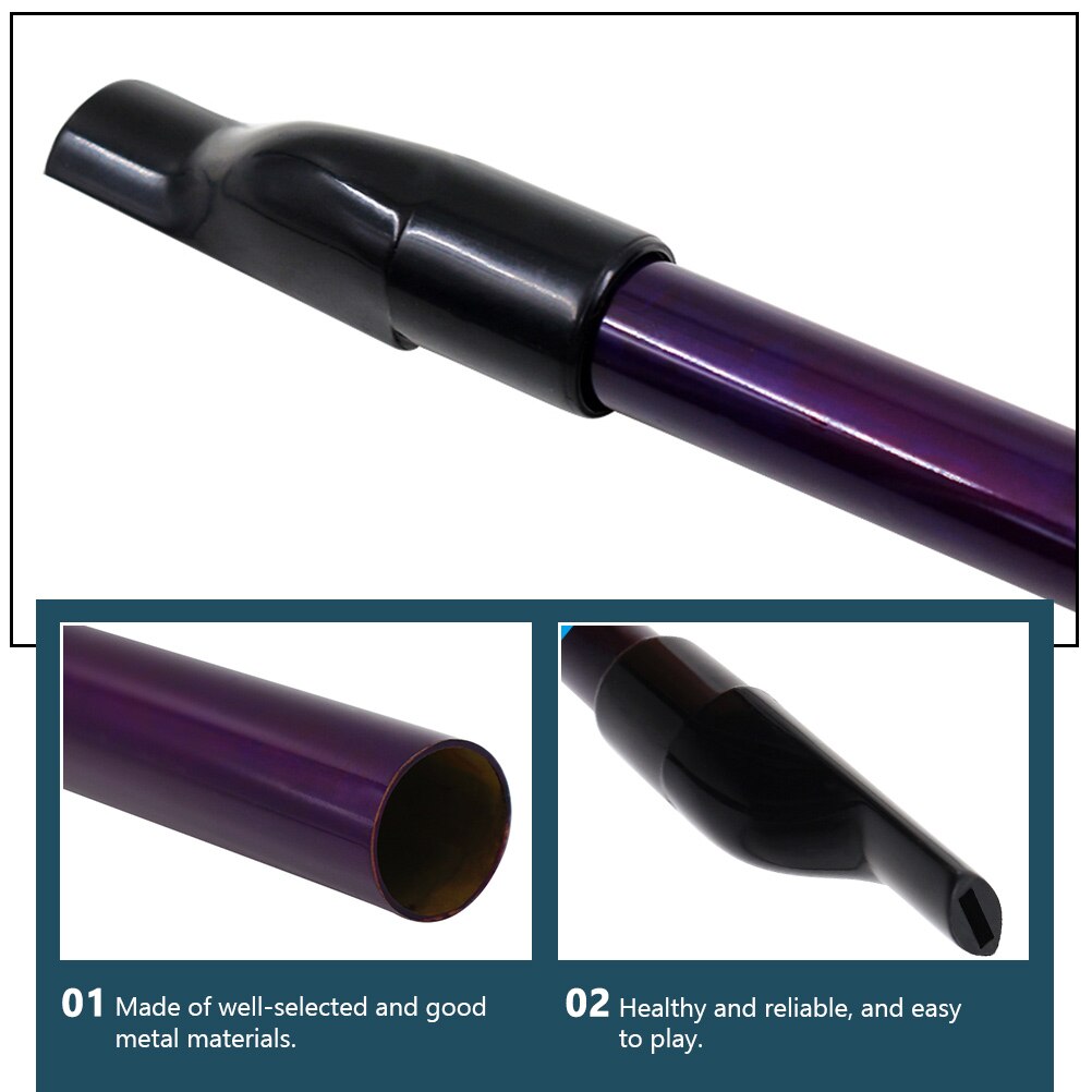 Metal Flute 6 Holes D Key Flute Recorder Irish Flute Musical Instrument Soprano Recorder Children Beginner Clarinet