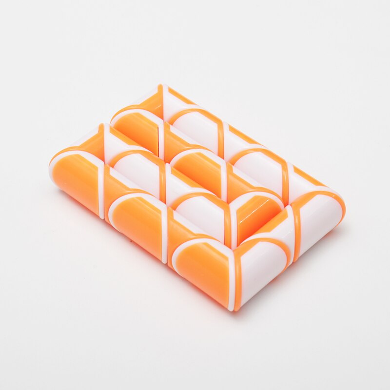 MINIMagic cubo Serpente Giocattolo Blocchi Righello Magia Snake Twist stickless Di Puzzle Strano colore a forma di Giocattoli Educativi Divertenti Per I Bambini: orange