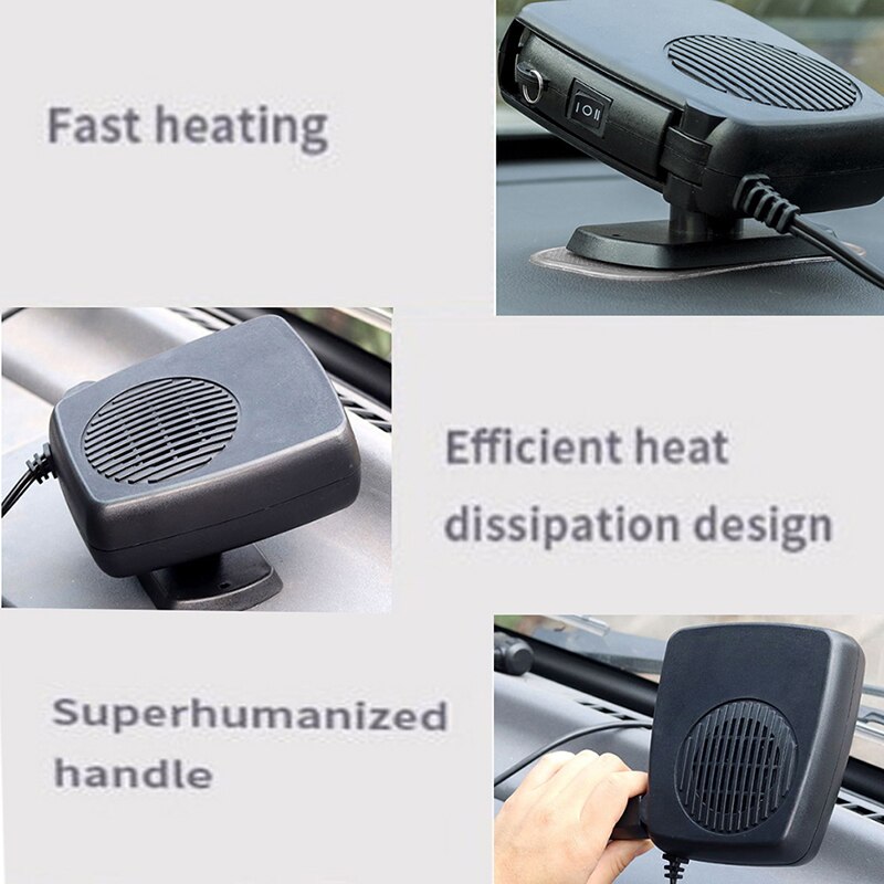 Ontdooier Ontwaseming Dashboard Koelventilator 13*10 Cm 200W 12V Heater Mini Voor Auto Elektrische Ventilator Verwarmd voorruit Ramen Glas