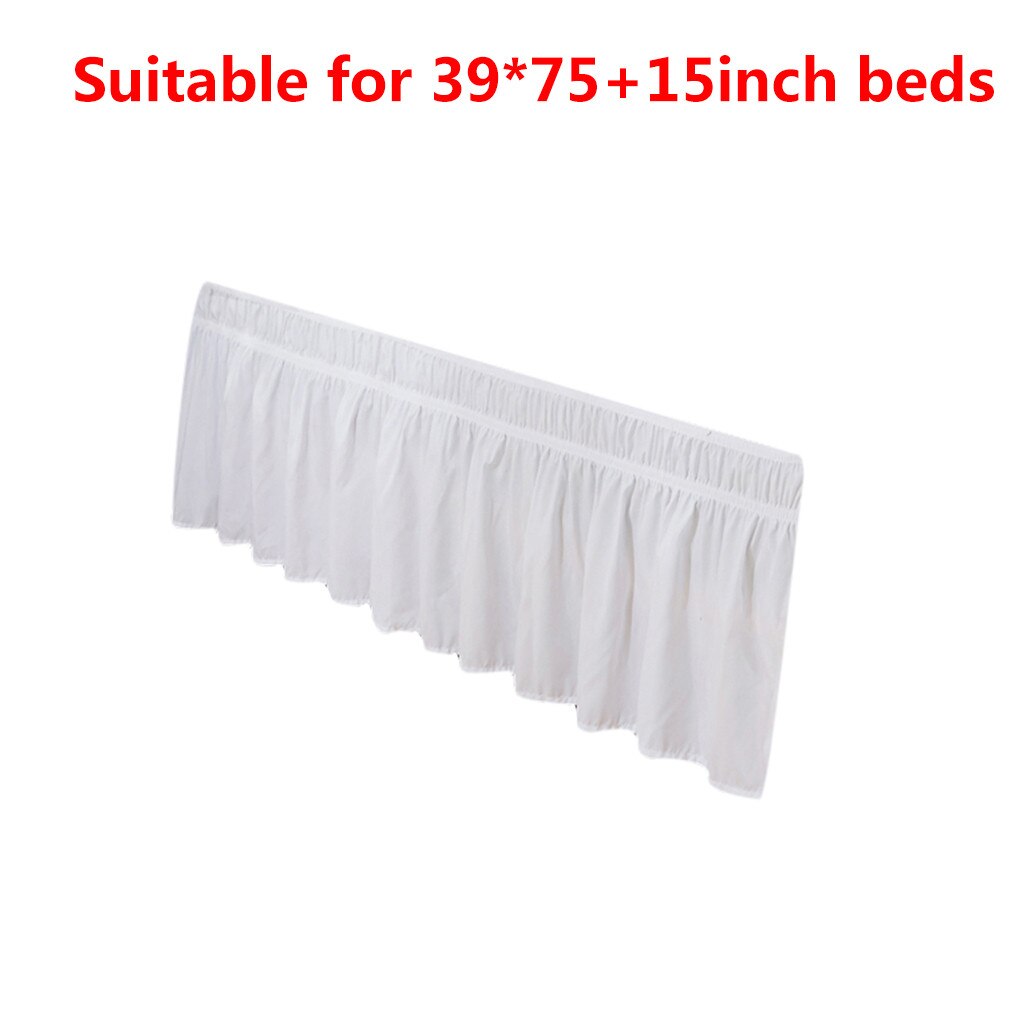 1pc moderne solid hvid støvflæser splithjørner seng nederdel elastisk bånd plisseret seng nederdel sengetøj hjem soveværelse indretning: -en