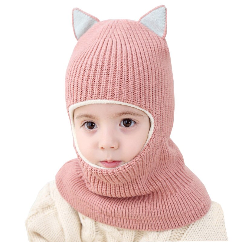 baby meisje winter muts warm en fluwelen Mutsen Gebreide Cap Kids Balaclava Masker Hoeden Meisjes Jongens Gebreide Hoeden Meisje jongen Bonnet Kids Hoeden & Caps