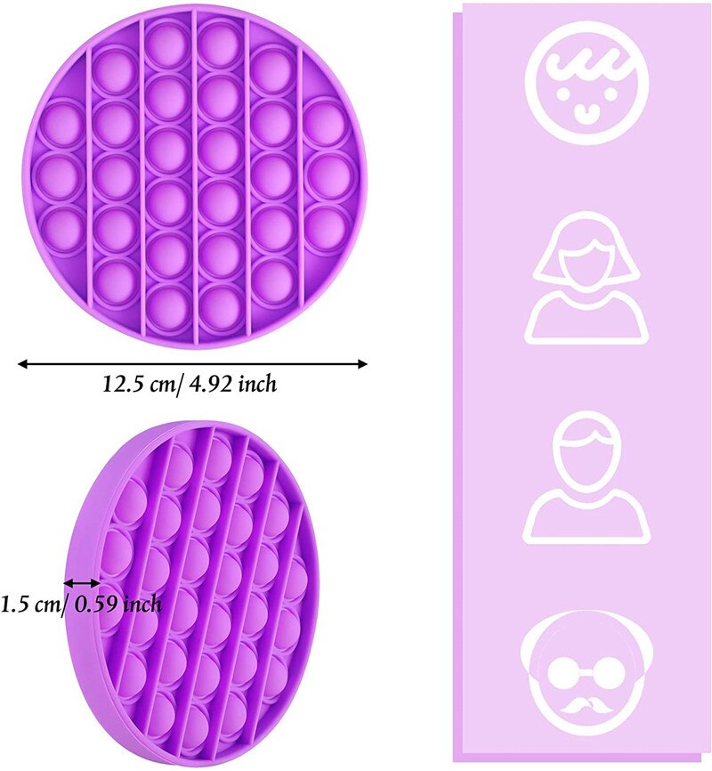 PT01 ~ PT05 PT35 ~ PT38 okrągły kształt naciskać wyskakuje bańka zabawka sensoryczna dla dorosłego dziecka zabawny antystresowy Muzyka pop to denerwować reliever stres