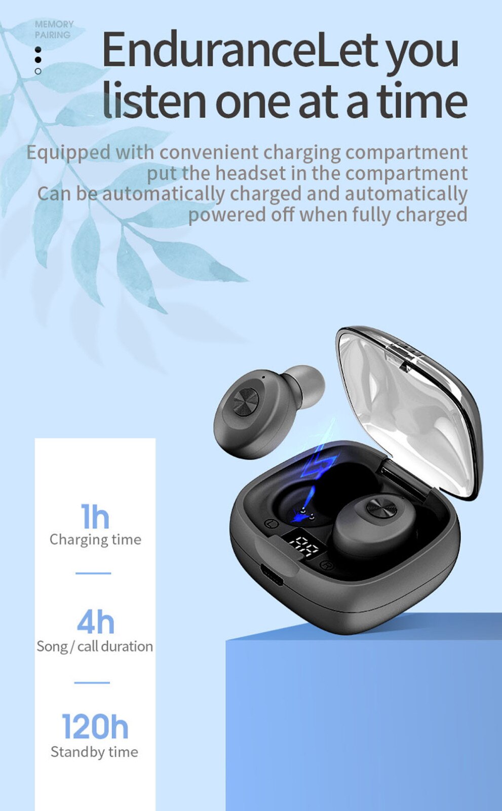 Bluetooth Oortelefoon 5.0 Draadloze Headset Led Digitale Aanraken Oordopjes Mini Stereo Oordopjes IPX5 Waterdichte Hoofdtelefoon Oordopjes 7