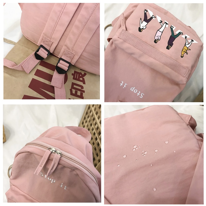 Mooie Stijl Nylon Vrouwen Rugzak Waterdichte Nylon School Rugzak Mode Casual Meisje Satchel Schoudertas Mochila