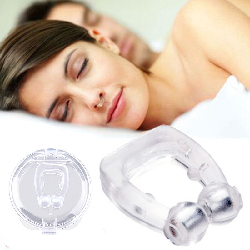 4/2/1 Pc Magnetische Anti Snurken Silicone Anti Snore Stopper Nose Clip Lade Slapen Aid Apneu Guard Night Met case