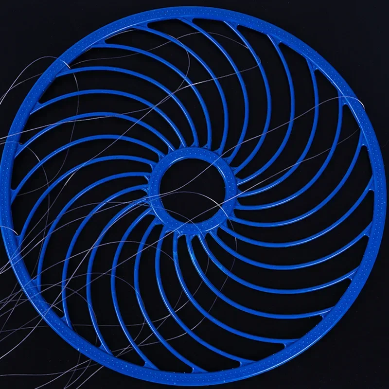 Lawaia Fishing net with Steel Pendant Braided Line Hand Throw Fishing Net with Big Plastic Blue Ring Network Tackle for Fishing