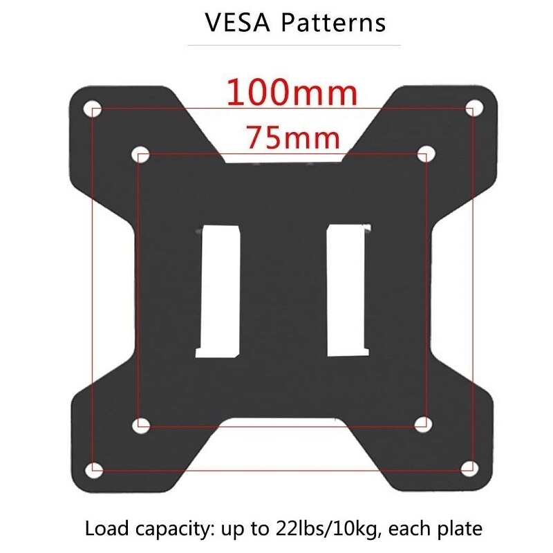 Desktop Double Monitor Arm Mount PC Desk Stand Dual Display Bracket for 13"-27" TV LCD Screen Monitor Arm Loading 10KG