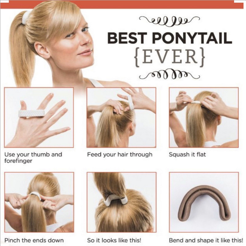 M MISM Silicone Foldable Stationarity Elastic Hair Bands For Women Ponytail Holder Simple Multifunction Hair Tie Accessories