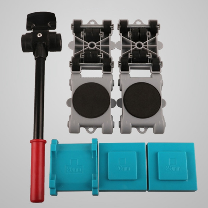 8 unids/set moviendo objeto pesado herramienta de manipulación de muebles para el hogar herramienta móvil objeto pesado motor de plástico herramientas de movimiento Remo