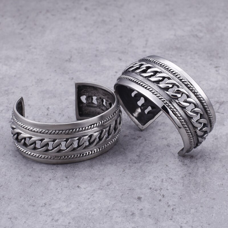 Metalen Giant Ketting Gesp Mannen Bangle Dominant Rock Mannen Biker Party Armband