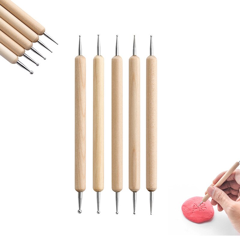24pcs/set Polymer Clay Tools Clay Sculpting Kit Sculpt Smoothing Wax Carving Pottery Ceramic Shapers Modeling Carved DIY Tools
