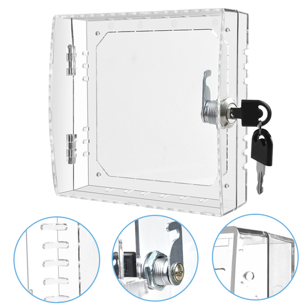Acrylic Thermostat Lock Box With Key Transparent Thermostat Cover With Lock Thermostat Guard For Home Office