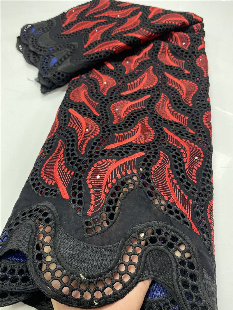 African Lace Fabric Cotton Lace Swiss Voile Lace In Switzerland French Lace Fabric For Women Sewing YA3272B-3: Picture 5