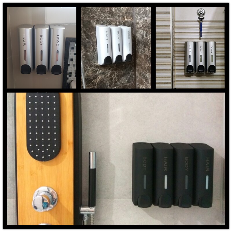 350Ml Thuis Wall Mounted Zeepdispenser Shampoo Douchegel Dispenser Zeepdispenser Fles Hotel Badkamer Accessoires