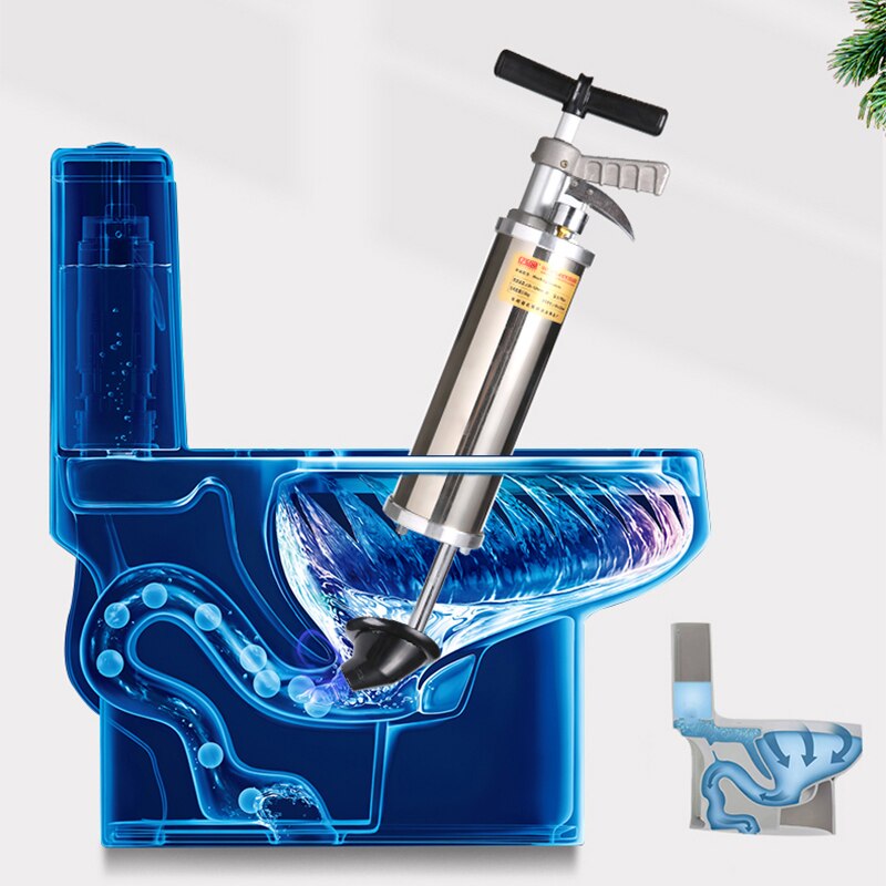 GQ-4T Pneumatic Toilet Pipe Dredge High pressure stainless steel kitchen toilet dredging tool sewer dredging artifact