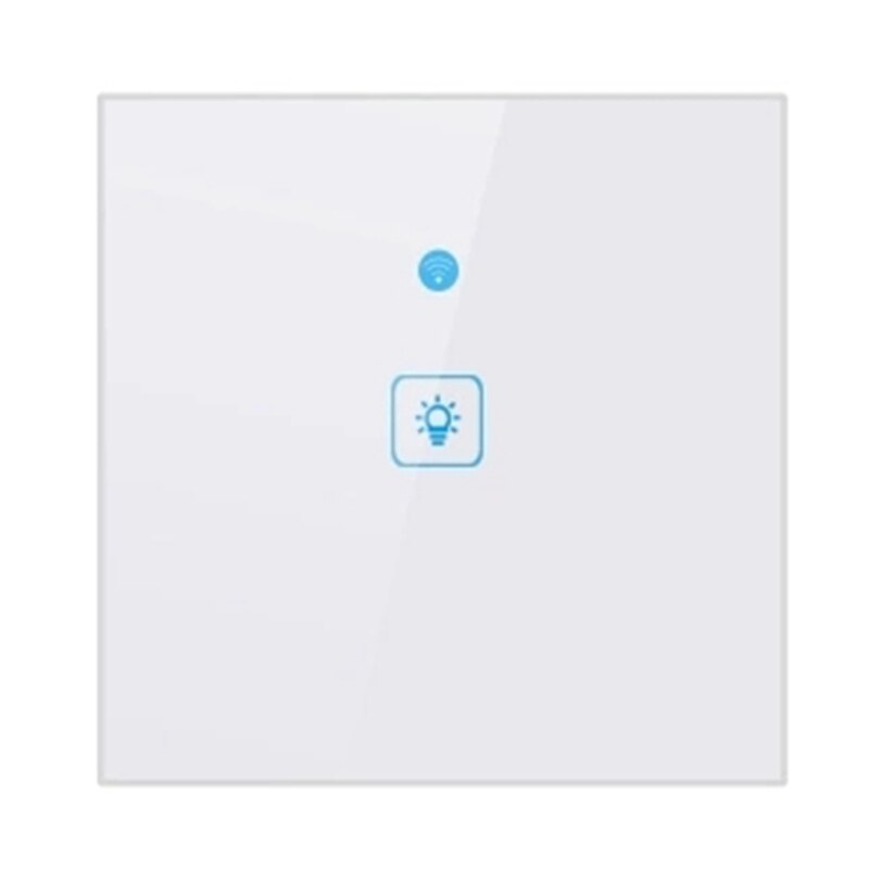 WiFi Smart Press-Switch Wall Switch Light EU Standard Press-Screen Switch Crystal Glass Panel LED Lamp Switches: 1 Gang