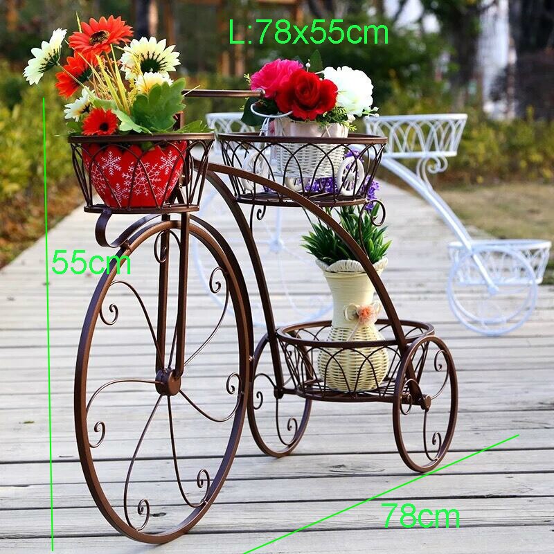Eisen Anlage Regal Blume Gestell nordisch Metall Boden Regal Multi-schicht Fahrrad Metall verwöhnen Pflanzen Stehen Außen Metall Garten dekore: Kupfer L