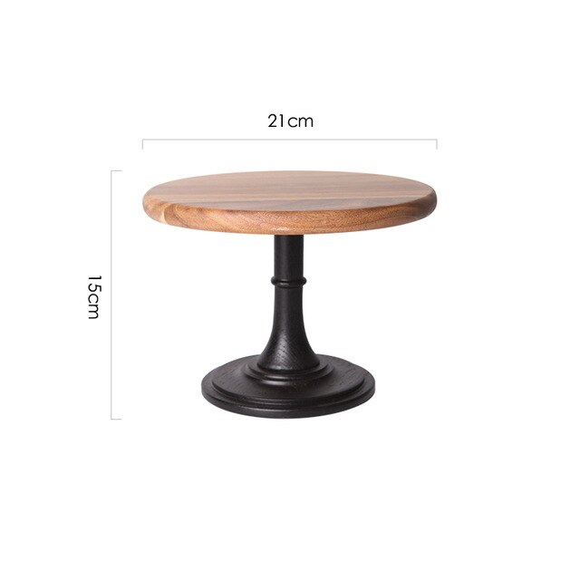 Holz Palette Kuchen Nachtisch Hohe Füße Platte Hochzeit Geburtstag Nachtisch Anzeige Regal Dekoration Nachtisch Tablett Mit deckel Glas Abdeckung: Tablett S