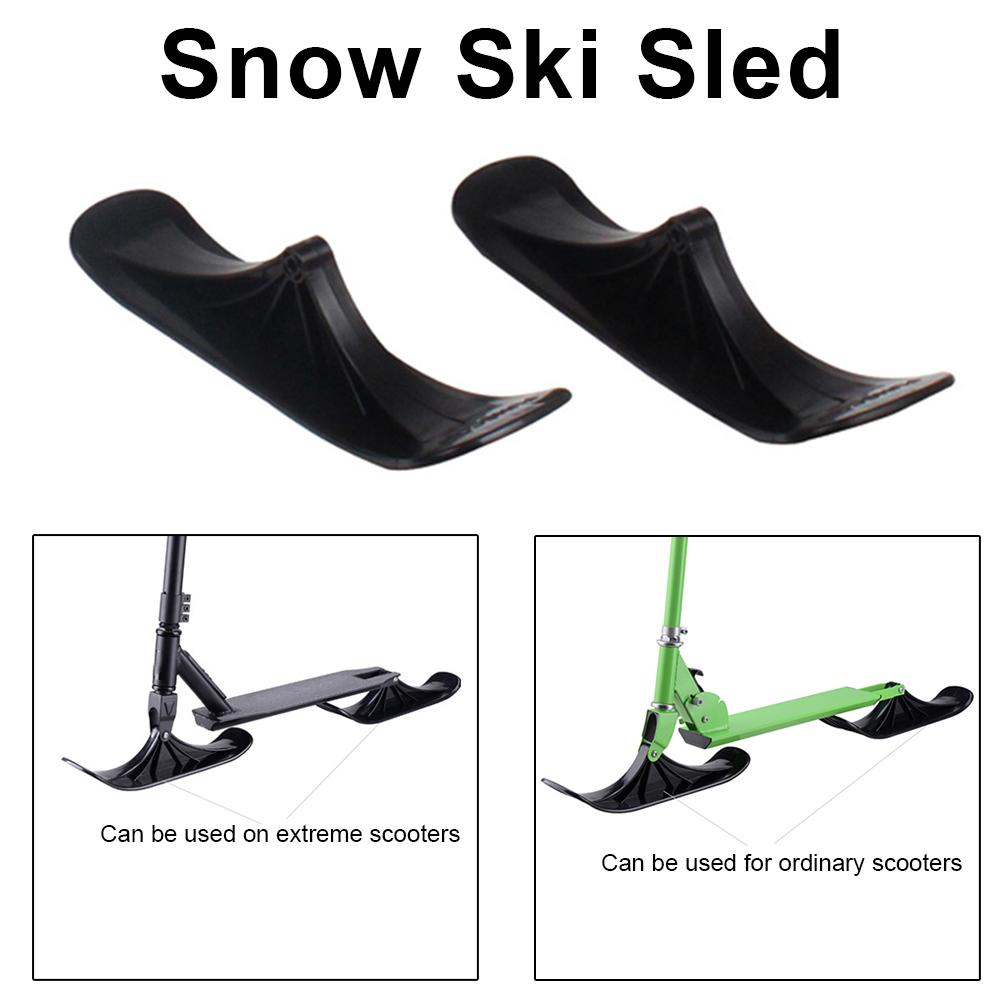 Sne ski slæde universal scootere mount skiløb slæde board børn balance scooter tilbehør vinter ski forsyninger