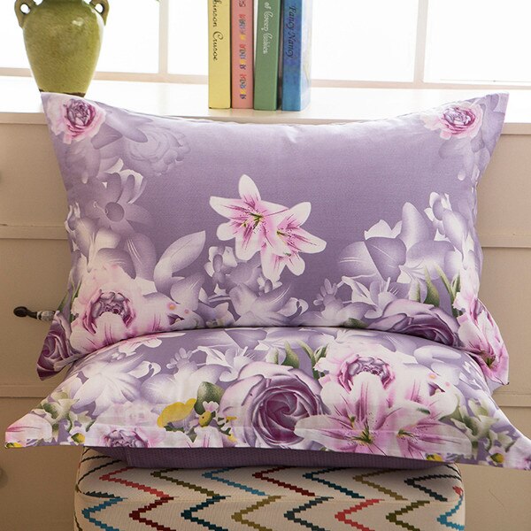 1 pièce 48cm * 74cm taie d'oreiller 100% coton beauté impression florale taie d'oreiller couverture pour chambre à coucher utilisation XF626-9: 1