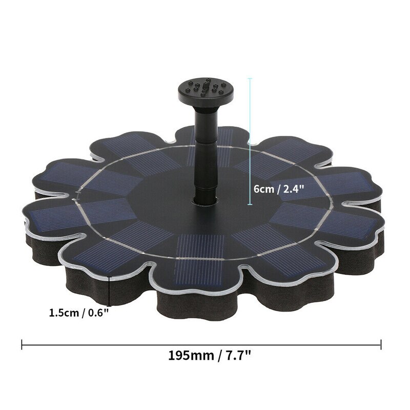 2.5W Solar Fountain Watering kit Power Solar Pump Pool Pond Submersible Waterfall Floating Solar Panel Water Fountain For Garden: 2.5W